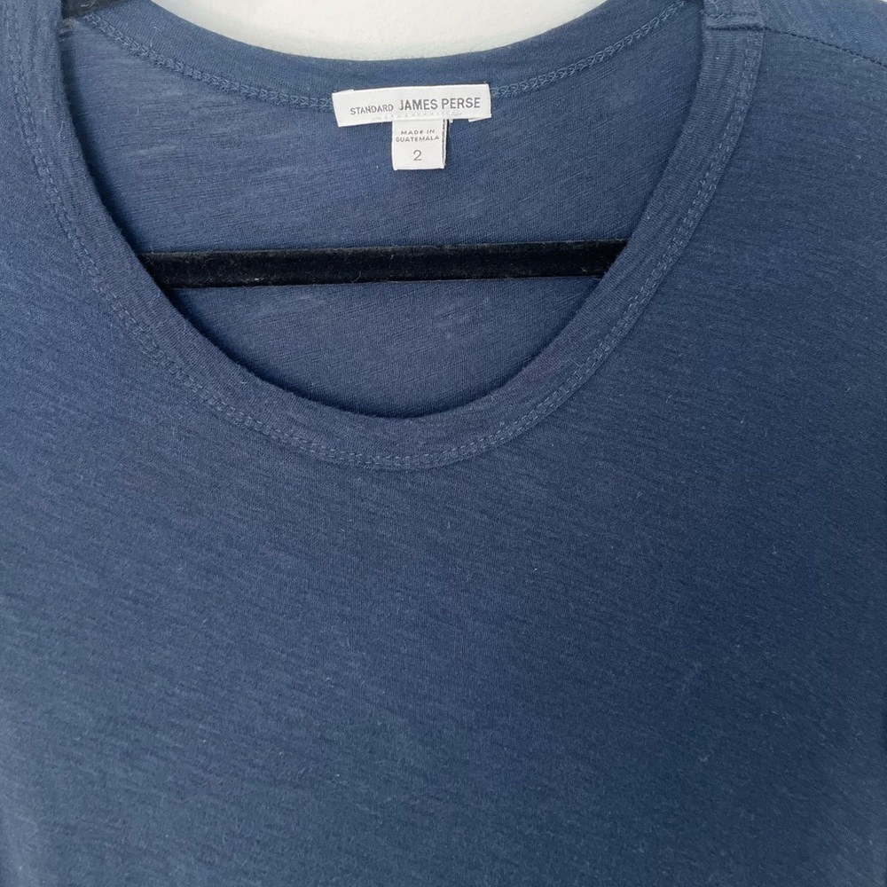 Standard James Perse • Women’s Navy Crew Neck Cotton Mini T-Shirt Dress Size 2 - Picture 13 of 15